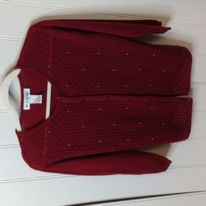 Rena Rowan red cardigan, size Medium